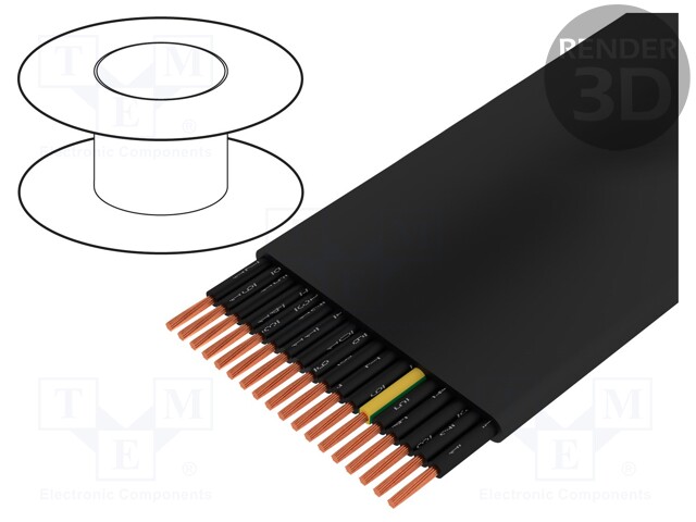 Wire; H05VVH6-F; 20G0,75mm2; unshielded; 300/500V; Cu; stranded