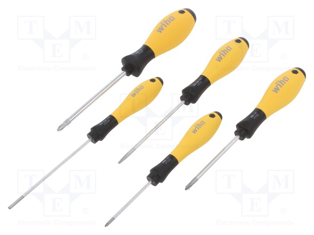 Screwdrivers; Pcs: 5; ESD; Bit: Phillips,slot