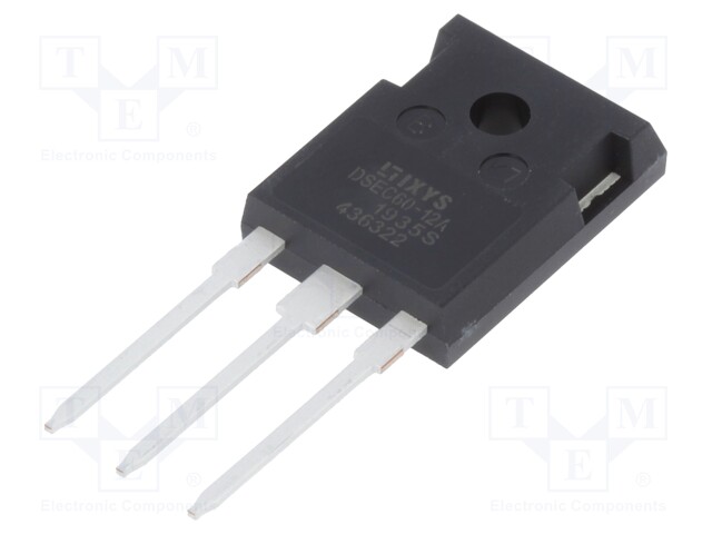 Diode: rectifying; THT; 1.2kV; 2x30A; Package: tube; TO247-3; 40ns