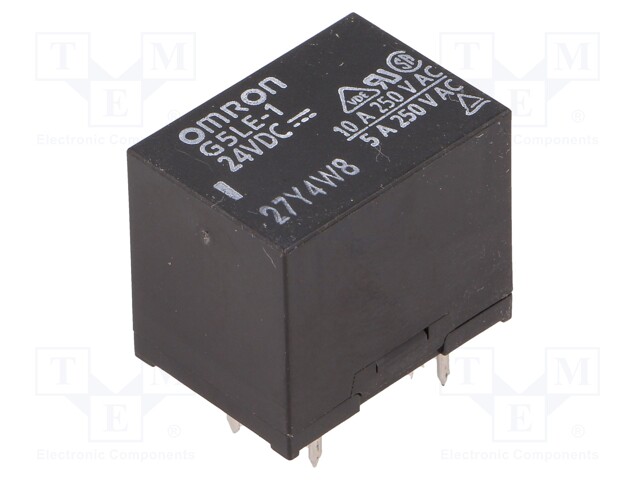 Relay: electromagnetic; SPDT; Ucoil: 24VDC; 10A/240VAC; 8A/30VDC