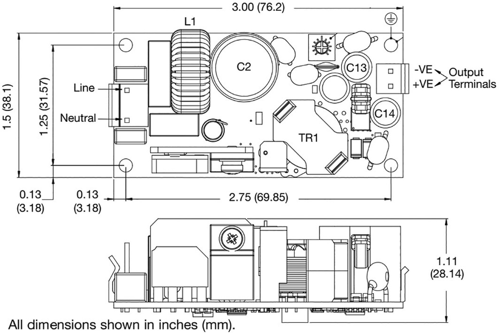 Power supply: switched-mode; 40W; 80÷264VAC; OUT: 1; 36VDC; 1.11A