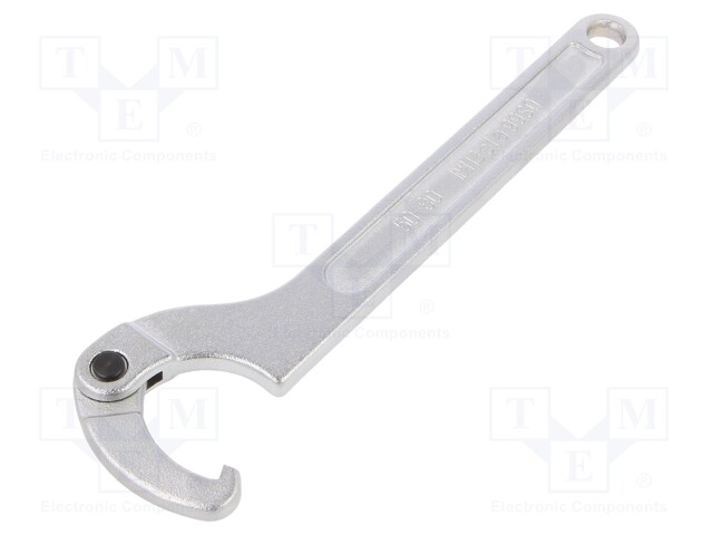 Wrench; hook,with joint; L: 282mm; Spanner: 50÷80mm