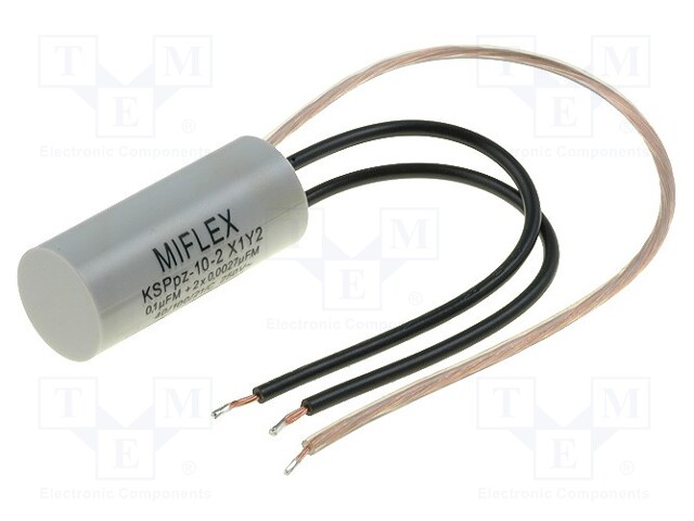 Capacitor: polypropylene; X1,Y2; ±20%; Ø16x37mm; Leads: cables