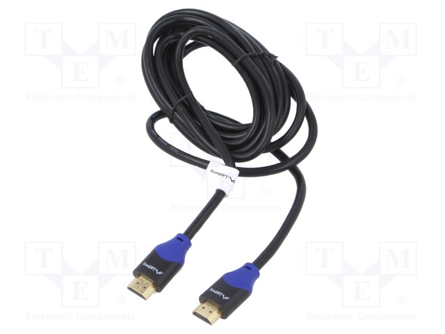 Cable; HDMI 2.0; HDMI plug,both sides; PVC; 1.8m; black; 30AWG