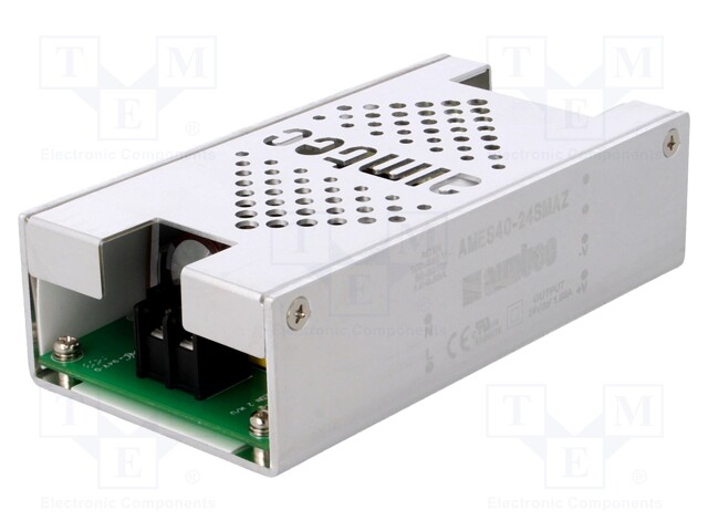 Power supply: switched-mode; volatage source; 40W; 24VDC; 1.66A