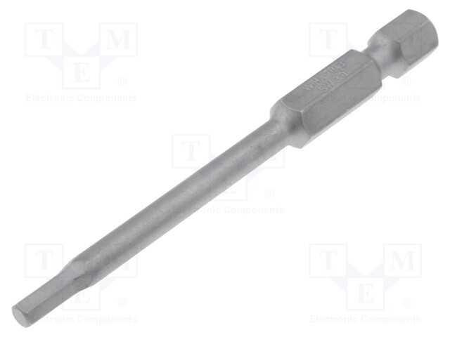 Screwdriver bit; Allen hex key; HEX 3mm; Overall len: 70mm