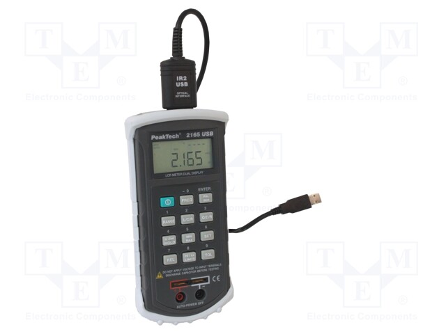 LCR meter; LCD 4,5 digit (19999); R accuracy: ±0,5%; 91x192x53mm