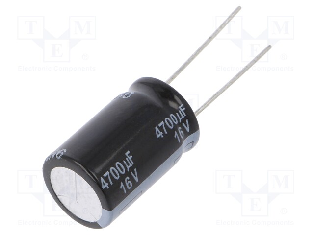 Capacitor: electrolytic; low impedance; THT; 5600uF; 16VDC; ±20%