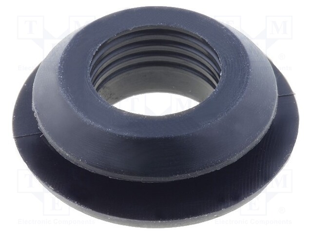 Grommet; Ømount.hole: 11.5mm; Øhole: 8.8mm; silicone; black