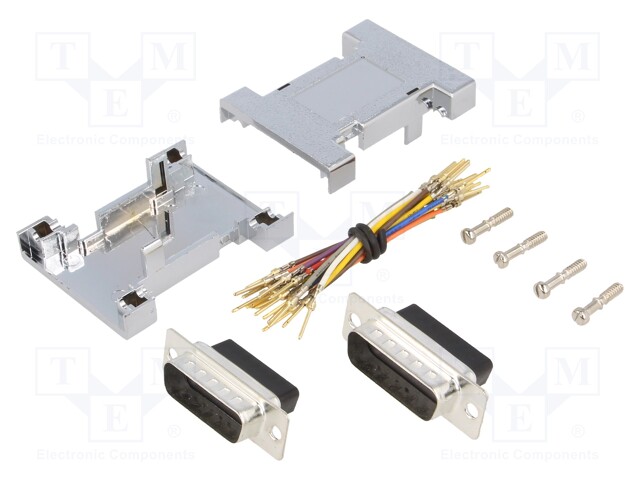 Transition: adapter; both sides,D-Sub 15pin male