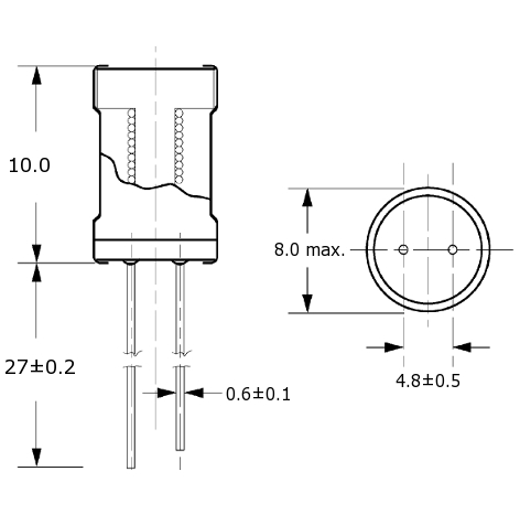 Inductor: wire; THT; 18uH; 1.32A; 0.076Ω; ±10%; Ø8x10mm;