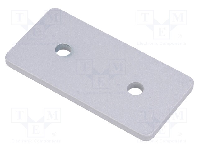 Flat bar; for profiles; W: 45mm; L: 90mm; steel; Colour: silver