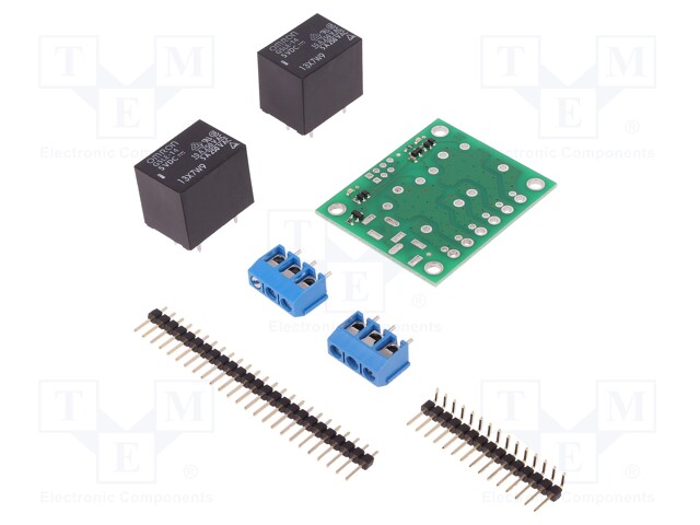 Module: relay; Channels: 2; 5VDC; max.250VAC; 10A; pin strips,screw