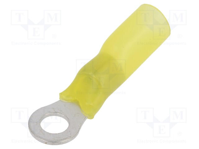 Ring terminal; M5; Ø: 5.3mm; 4÷6mm2; crimped; for cable; yellow