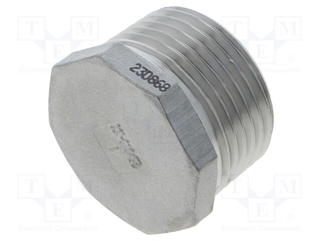 Screw plug; max.10bar; acid resistant steel AISI 316; 24mm