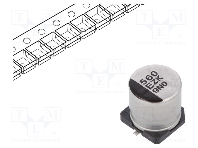 Capacitor: hybrid; 560uF; 25VDC; ESR: 20mΩ; ZKU; SMD; ±20%; -55÷125°C