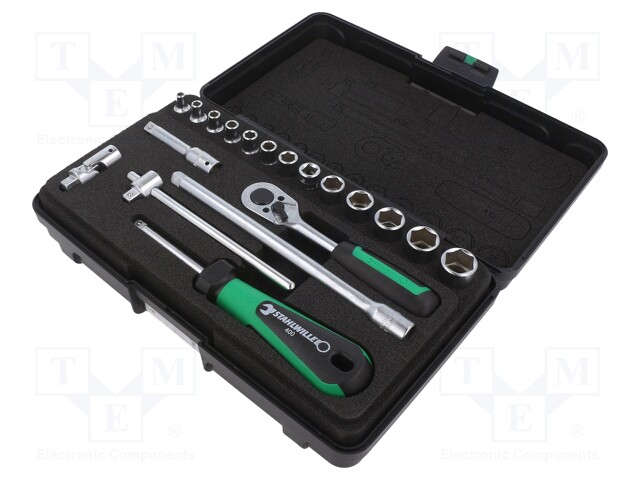 Wrenches set; hex socket,socket spanner; Mounting: 1/4"