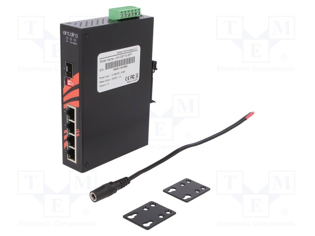 Industrial module: switch Ethernet; unmanaged; 12÷48VDC; RJ45; 5W