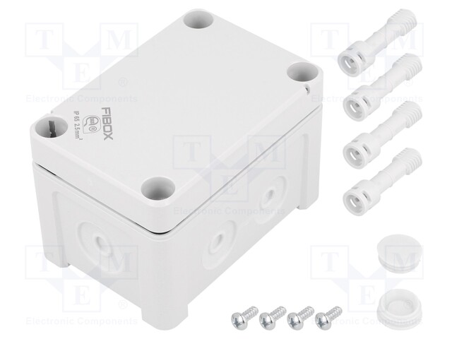 Enclosure: junction box; X: 65mm; Y: 95mm; Z: 60mm; wall mount; ABS