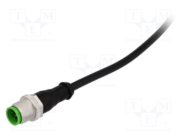 Connection lead; M12; PIN: 3; straight; 5m; plug; 250VAC; 4A; IP67