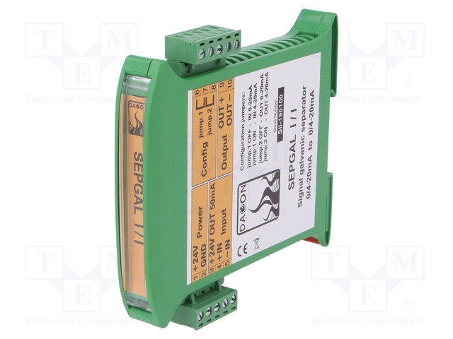 Converter: signal separator; DIN; 0÷20mA,4÷20mA; 22÷28VDC; IP20