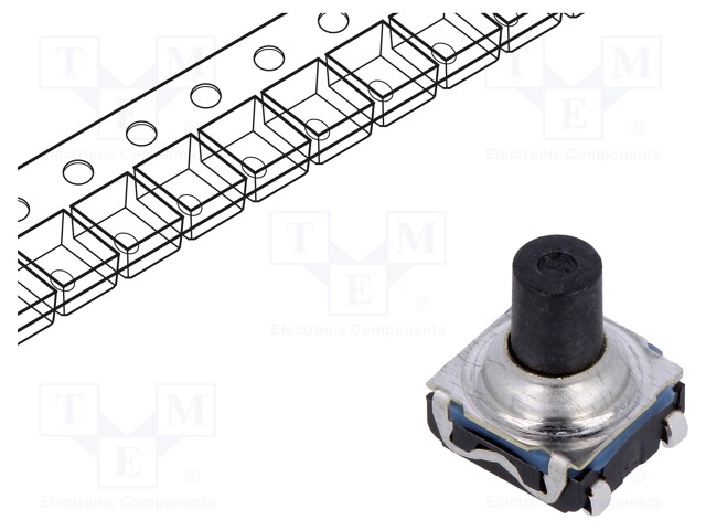 Microswitch TACT; SPST-NO; Pos: 2; 0.05A/32VDC; SMT; none; 3.4N