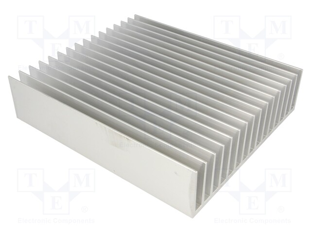 Heatsink: extruded; grilled; L: 220mm; W: 190.5mm; H: 50mm; aluminium