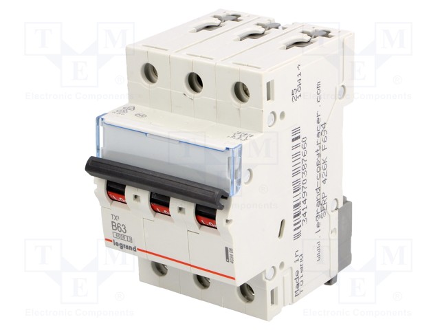 Circuit breaker; 400VAC; Inom: 63A; Poles: 3; DIN; Charact: B; 6kA