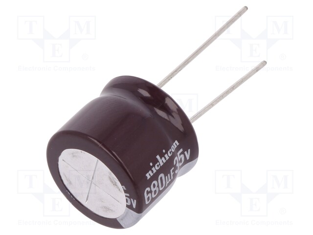 Capacitor: electrolytic; low impedance; THT; 680uF; 35VDC; ±20%