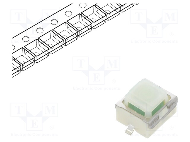 Microswitch TACT; SPST-NO; Pos: 2; 0.005A/12VDC; SMT; 2.45N; 5mm