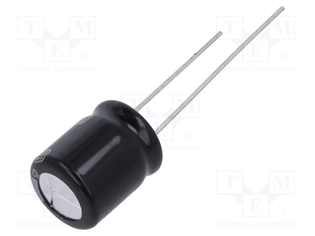 Capacitor: electrolytic; THT; 220uF; 50VDC; Ø10x12.5mm; Pitch: 5mm