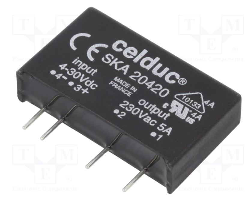 Relay: solid state; SPST-NO; Ucntrl: 4÷30VDC; 5A; 12÷275VAC