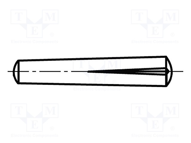 Cone stud; steel; BN: 883; Ø: 2mm; L: 16mm; DIN: 1472; ISO: 8745