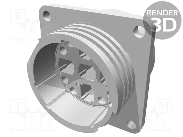 Socket; male; PIN: 13(5+8); w/o contacts; CPC Series 4