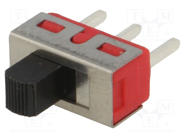 Switch: slide; Pos: 3; SP3T; 2A/250VAC; 5A/28VDC; ON-OFF-ON; 1000MΩ