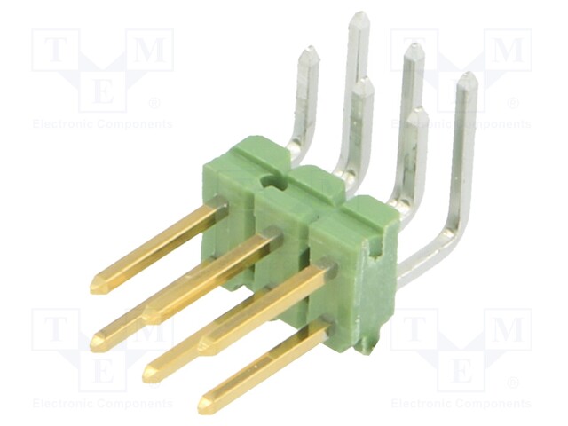 Socket; pin strips; AMPMODU; male; PIN: 6; straight; 2.54mm; THT; 2x3