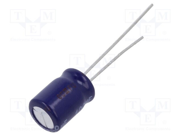 Capacitor: electrolytic; THT; 100uF; 50VDC; Ø8x11.5mm; Pitch: 3.5mm