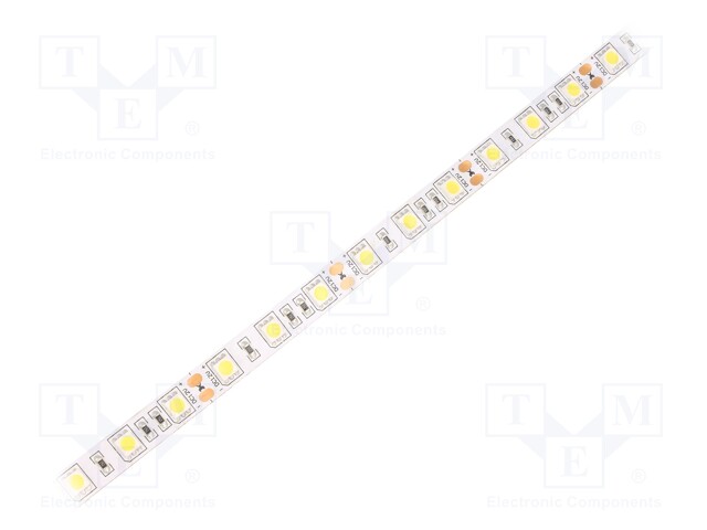 LED tape; white neutral; LED/m: 60; SMD; 5050; 12V; 10mm; white PCB