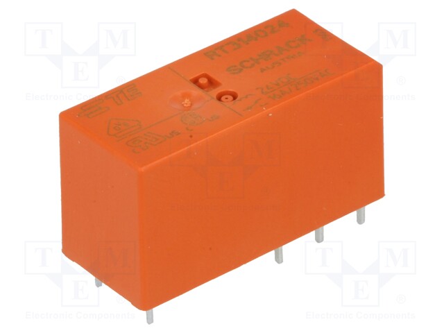 Relay: electromagnetic; SPDT; Ucoil: 24VDC; 16A/250VAC; 16A/24VDC