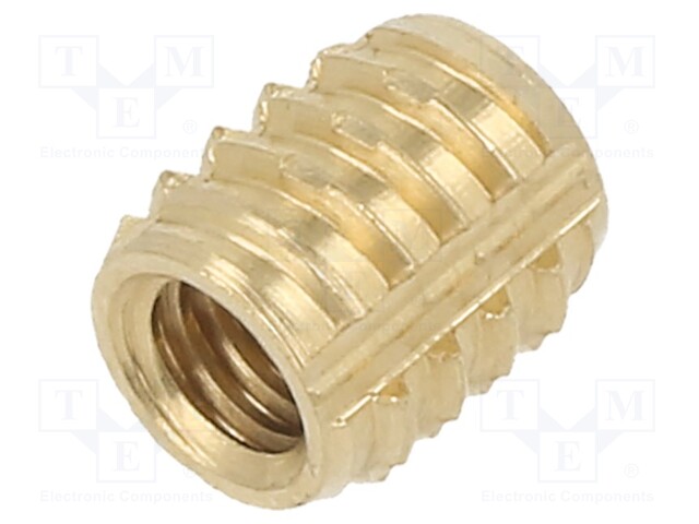 Threaded insert; brass; M4; BN: 37915; L: 7.1mm; TRISERT®