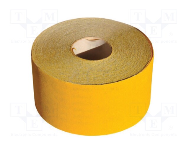 Cleaning cloth: sandpaper; Granularity: 40; W: 115mm; L: 50m; yellow