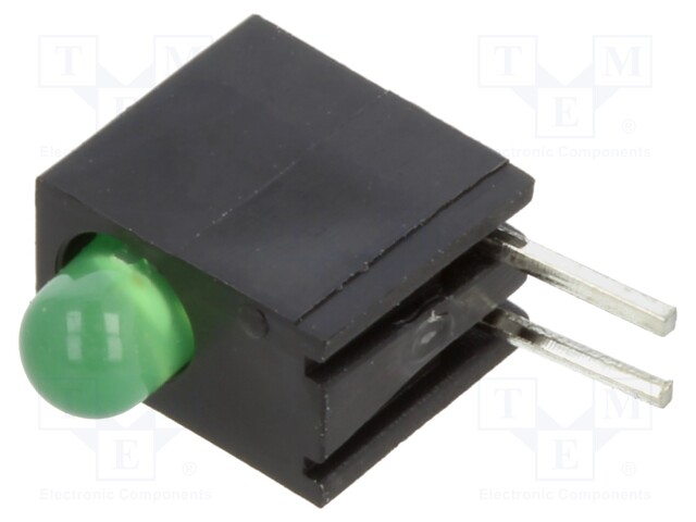 LED; green; 3mm; No.of diodes: 1; 20mA; Lens: diffused; 45°; 2.1÷2.8V