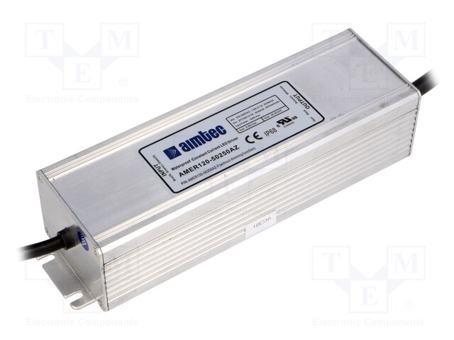 Power supply: switched-mode; LED; 125W; 36÷50VDC; 2.5A; 90÷305VAC