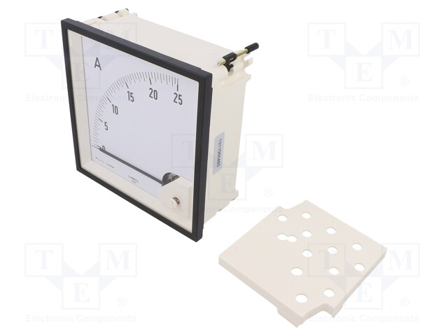 Meter; on panel; analogue; 0÷25A; Class: 1,5; IP52; Length: 160mm