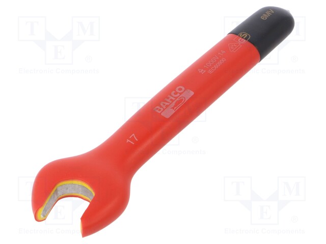 Key; insulated,spanner; 17mm; IEC 60900,VDE; tool steel; 1kV