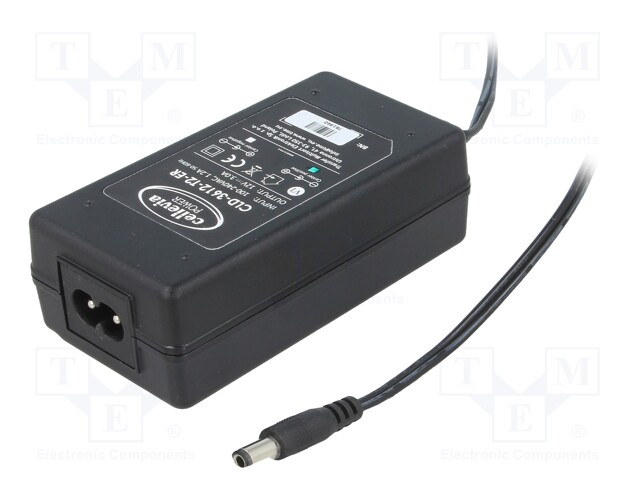 Power supply: switched-mode; 12VDC; 3A; Out: 5,5/2,5; 36W; 0÷40°C