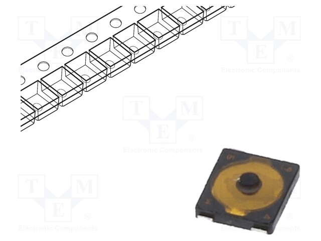 Microswitch TACT; SPST; Pos: 2; 0.02A/15VDC; SMT; none; 2.4N; 0.7mm