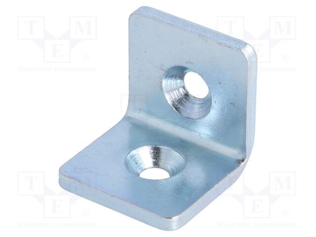 Angle bracket; for profiles; W: 40mm; H: 40mm; L: 40mm; steel