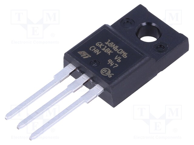 Transistor: N-MOSFET; 600V; 8.2A; Idm: 38A; 25W; TO220FP