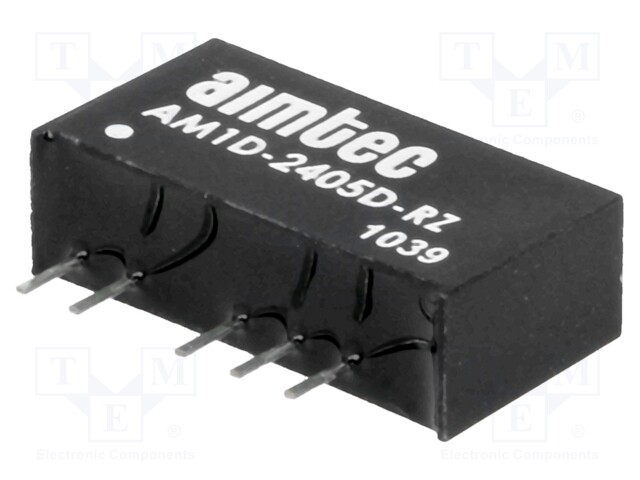 Converter: DC/DC; 1W; Uin: 21.6÷26.4V; Uout: 5VDC; Uout2: -5VDC; SIP7